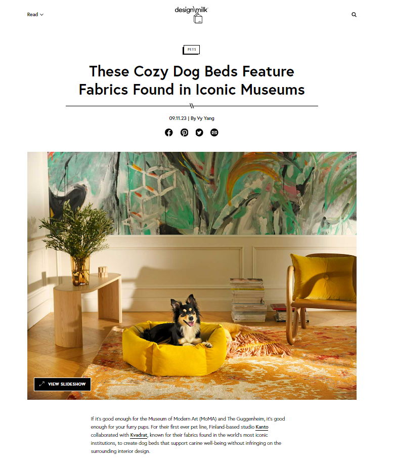 Kanto featured in Design Milk